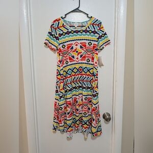 LuLaRoe Dress Aztek Patterns "Jessie" XXS BNWT